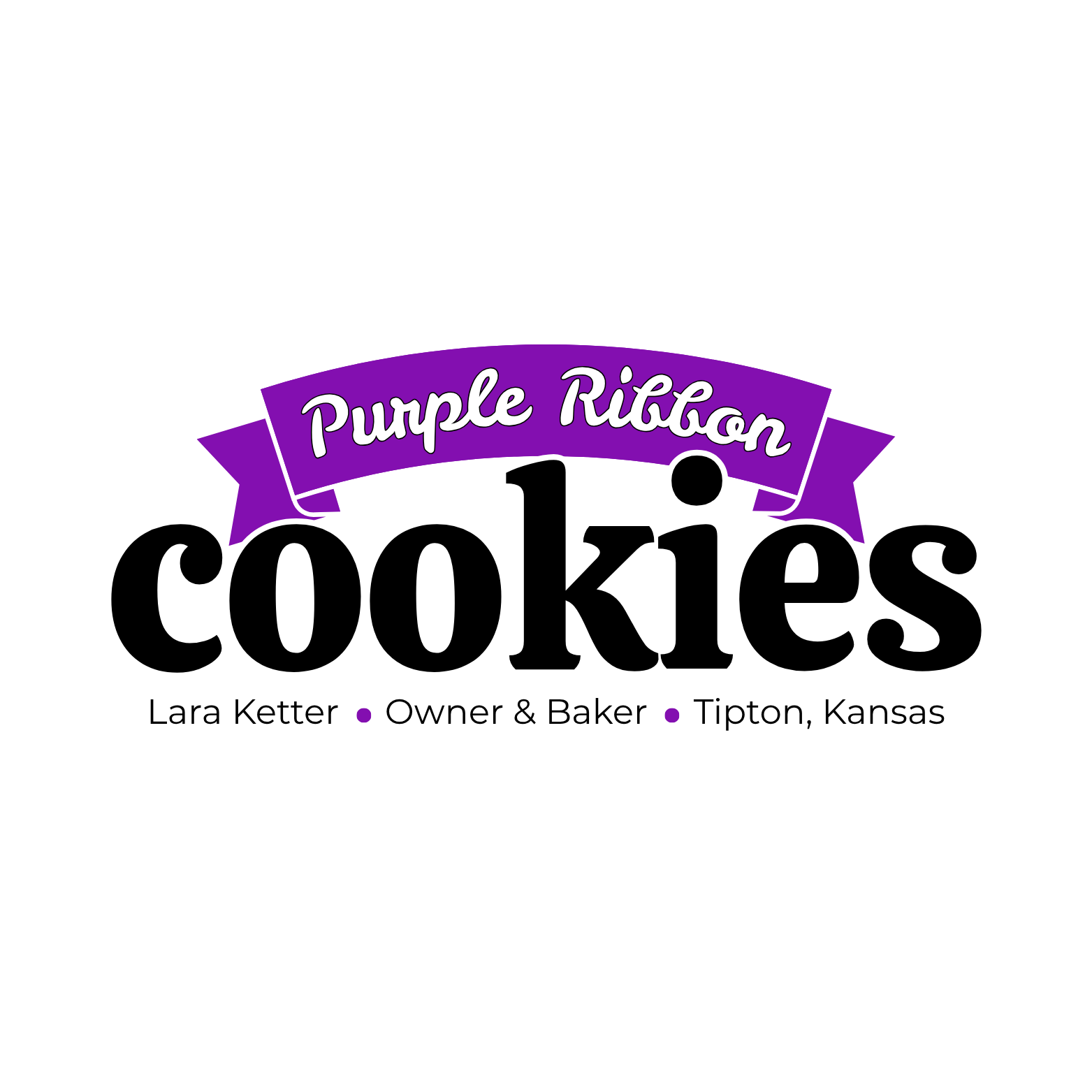 Purple Ribbon Cookies